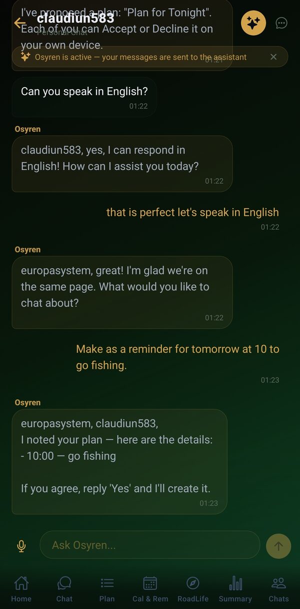 Osyren group chat